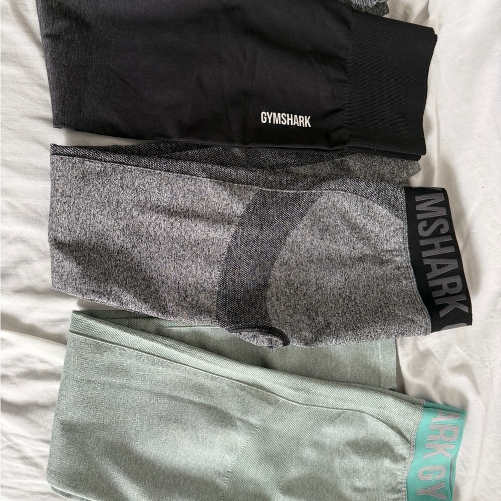 Gymshark Leggings - Black, Gray, Mint